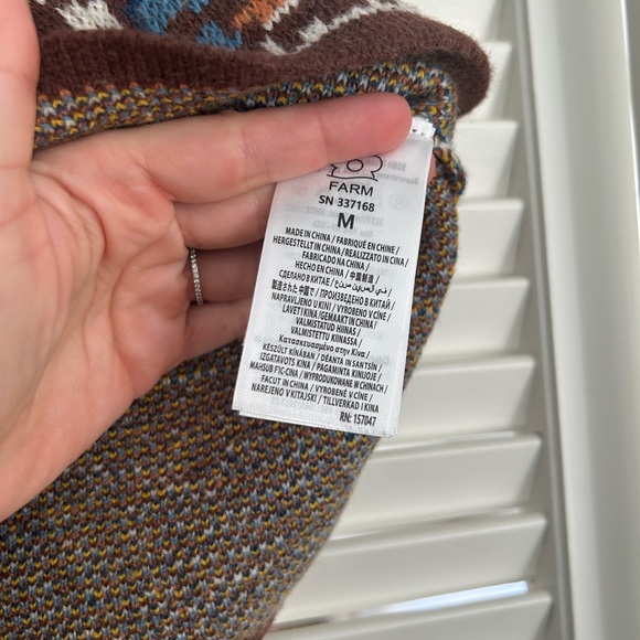 NWT Farm Rio X Nuuly Toucan Scarf Knit Skirt Size Medium Mini Wool Blend - Picture 4 of 6